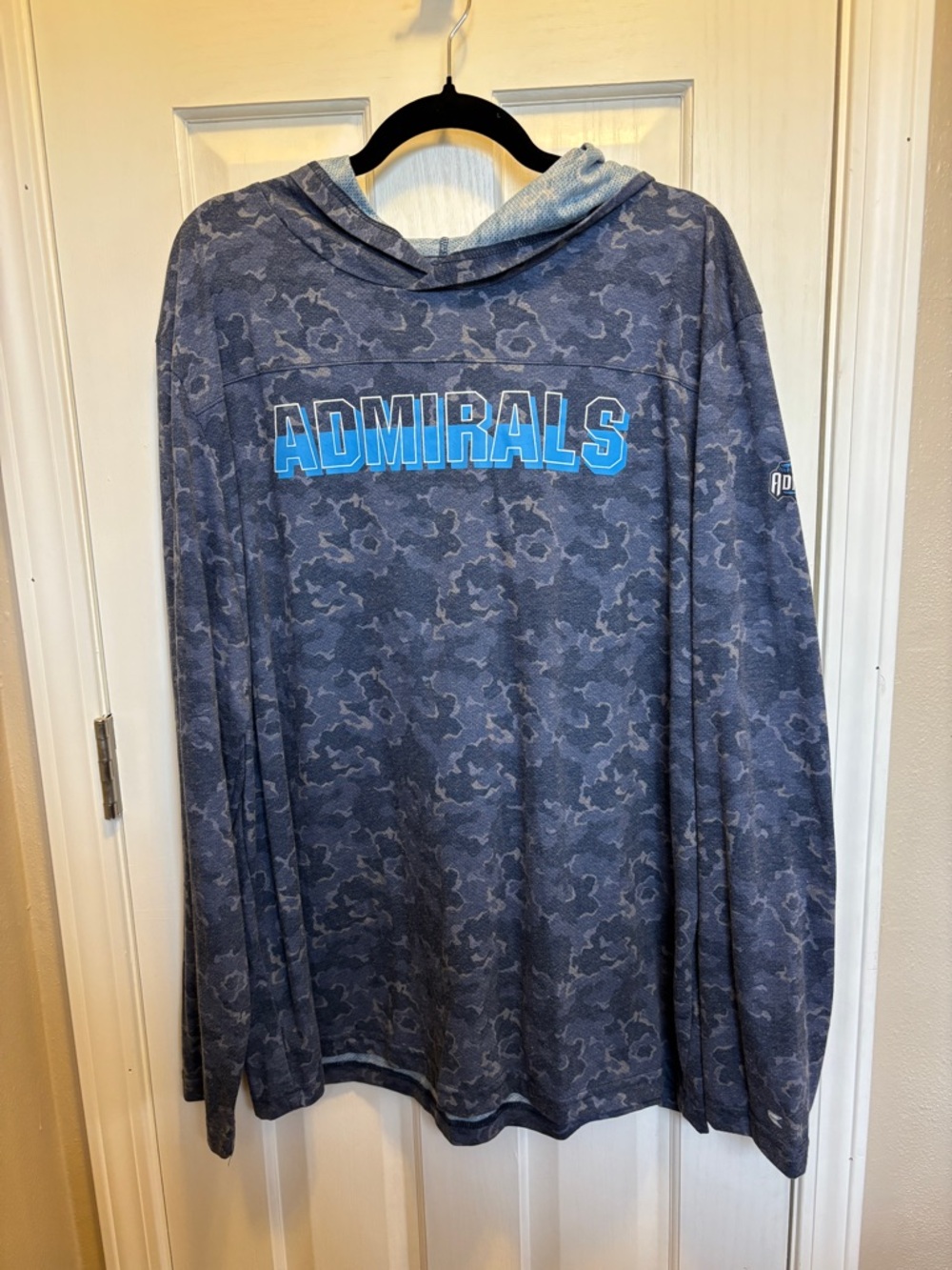 ADMIRALS Hooded Long Sleeve Pullover - Blue Camo